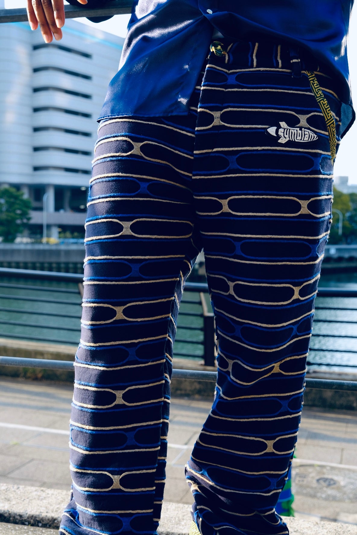 Men's pants "Blue Chain link"