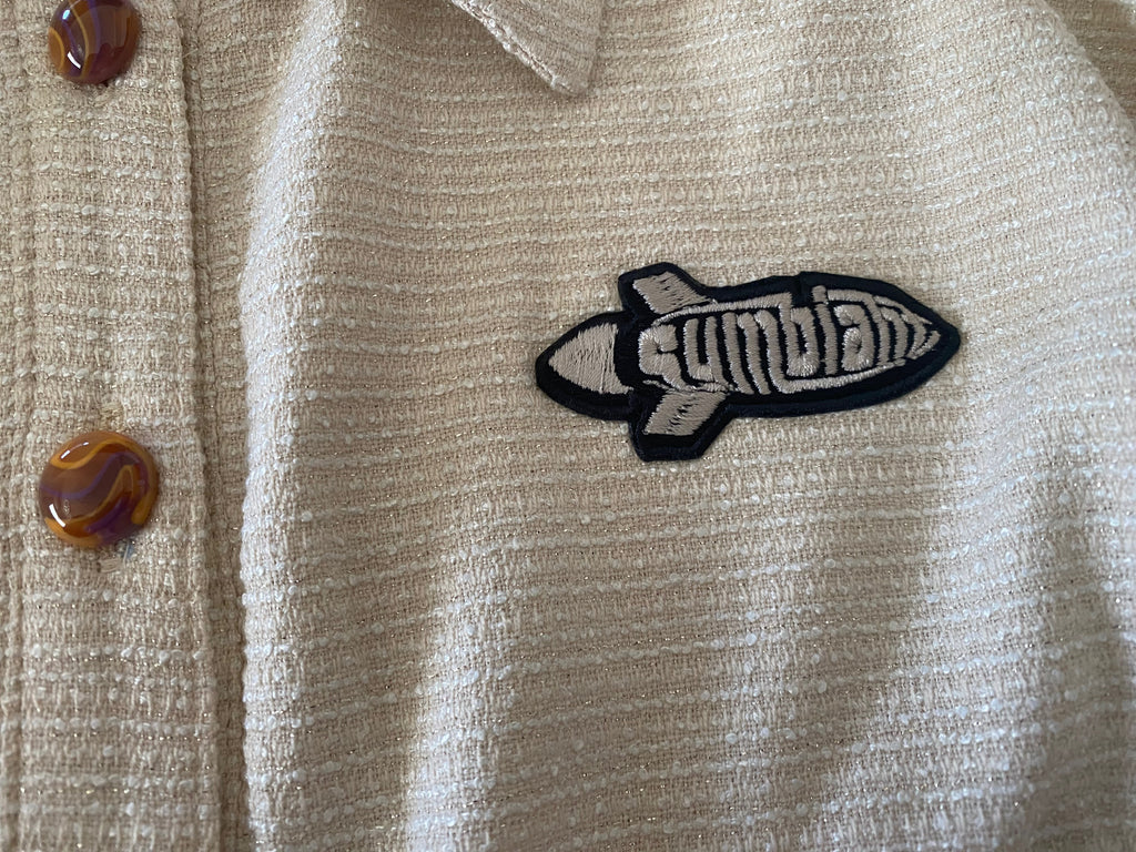 Cream blouse "Shimmery Deer"